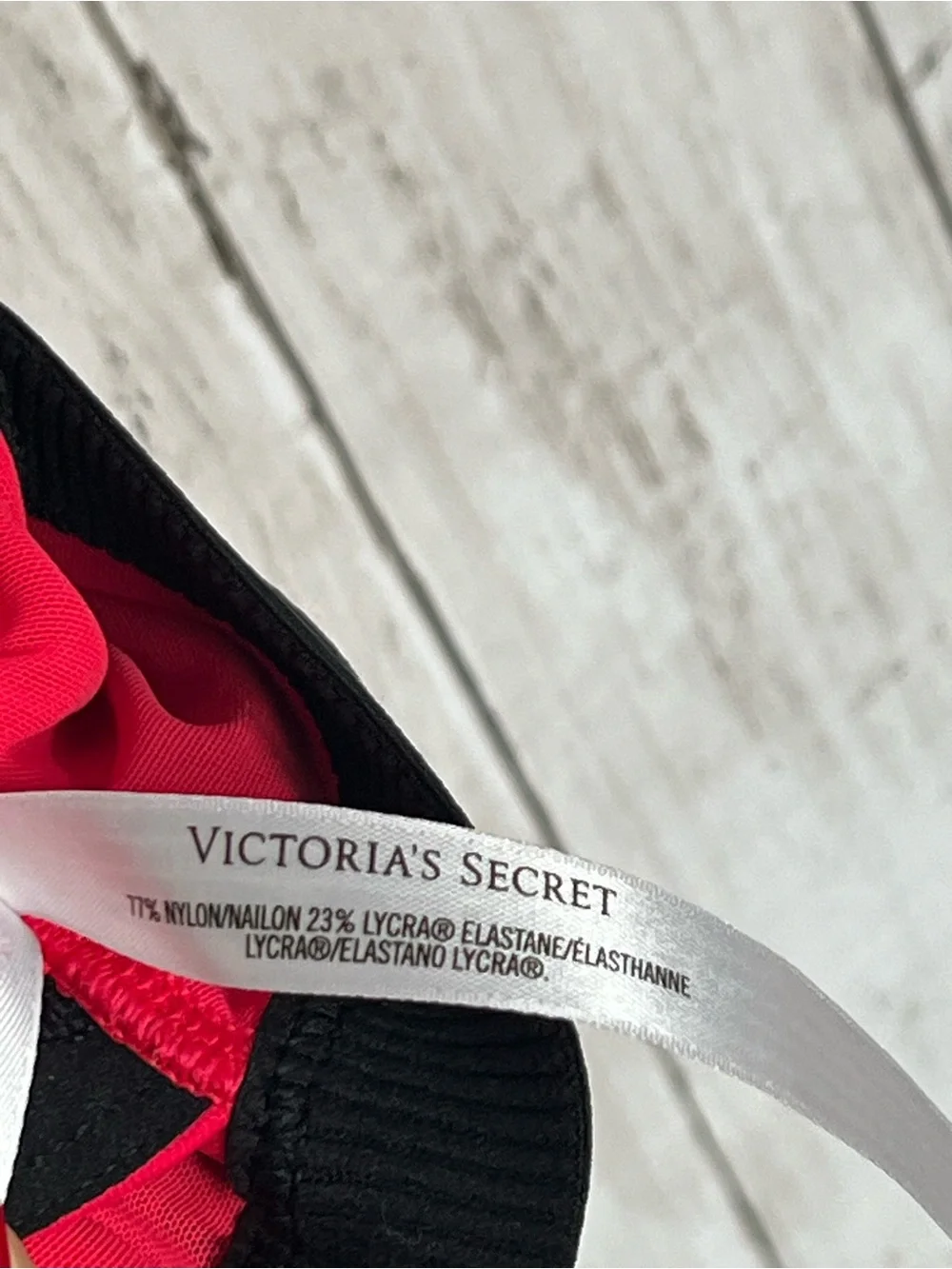 Victoria's Secret Red and Black Front-Zip Sports Bra size 36B